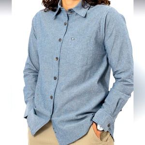 Peau de Loup Button Down Blue Oxford Shirt size 22 BRAND NEW